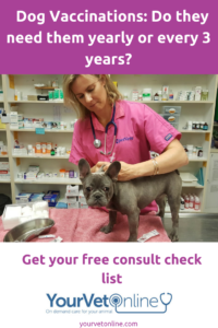 dog vaccinations yearly or three yearly